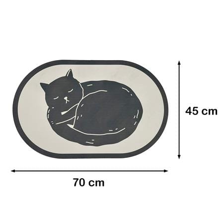 พรมพียู HOME LIVING STYLE CATNAP 45x70 ซม. สีดำ_6