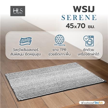 พรม HOME LIVING STYLE SERENE 45X70 ซม. สีดำ_8