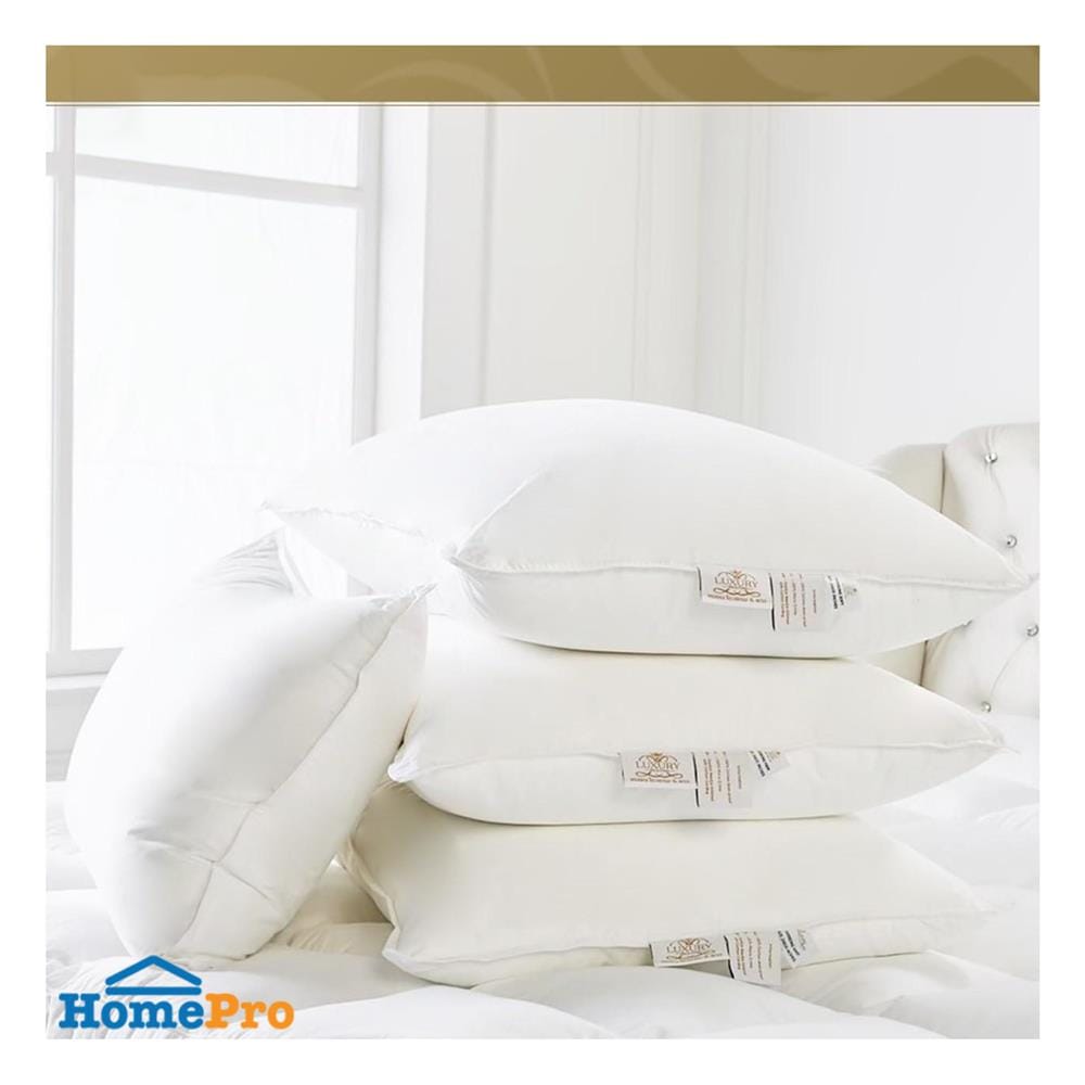 หมอนหนุน ไมโครไฟเบอร์ LUXURY PILLOW CLASSICAL COTTON HARD 24x35 นิ้ว