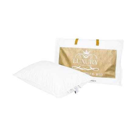 หมอนหนุน ไมโครไฟเบอร์ LUXURY PILLOW CLASSICAL COTTON HARD 24x35 นิ้ว_1