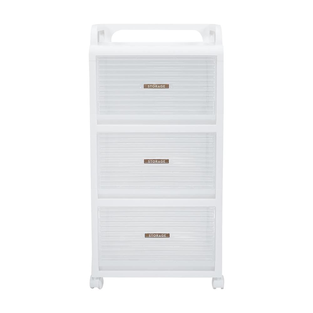 ชั้นลิ้นชัก 3 ชั้น STACKO AUGA 41x40x81.6 ซม. สีขาว
