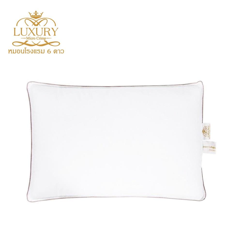 หมอนหนุน ไมโครไฟเบอร์ LUXURY PILLOW COLLAGEN COOLMAX SOFT 24x35 นิ้ว