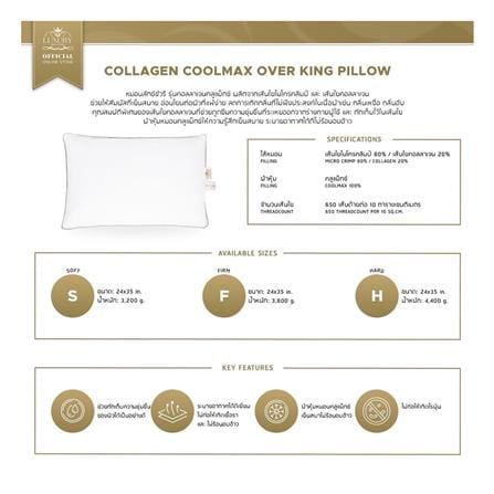 หมอนหนุน ไมโครไฟเบอร์ LUXURY PILLOW COLLAGEN COOLMAX SOFT 24x35 นิ้ว_4