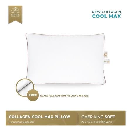 หมอนหนุน ไมโครไฟเบอร์ LUXURY PILLOW COLLAGEN COOLMAX SOFT 24x35 นิ้ว_5