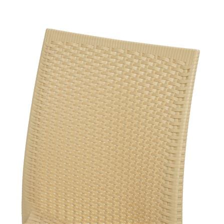 เก้าอี้พลาสติก SPRING RATTAN ลายหวาย สีเบจ_3