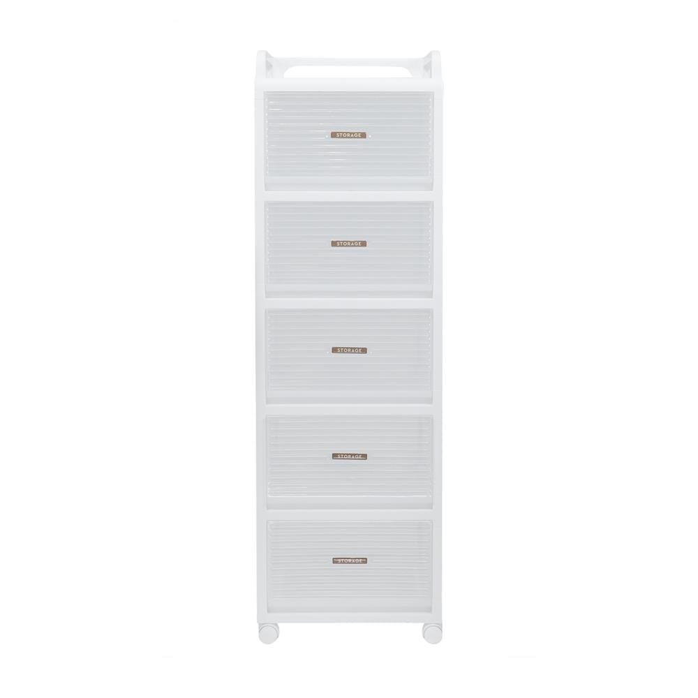 ชั้นลิ้นชัก 5 ชั้น STACKO AUGA 41x40x127 ซม. สีขาว