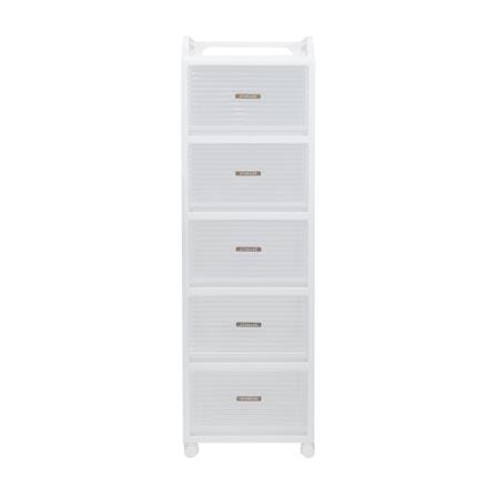ชั้นลิ้นชัก 5 ชั้น STACKO AUGA 41x40x127 ซม. สีขาว_1