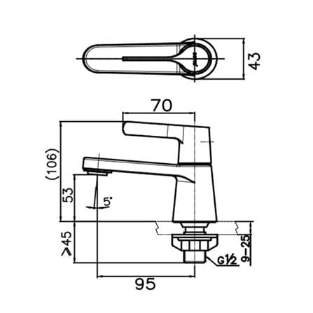 ก๊อกอ่างล้างหน้าเคาน์เตอร์ COTTO CT1403C57(HM)_1