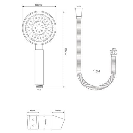 ฝักบัวสายอ่อน 1 ระดับ NOVABATH NVB-HS0111_1