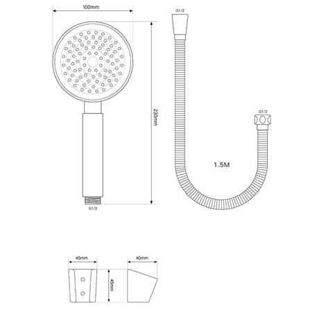 ชุดฝักบัวสายอ่อน 1 ระดับ NOVABATH NVB-HS0112_1