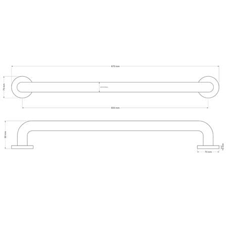 ราวมือ แบบตรง NOVABATH NVB-GB001S-60 60 ซม._1