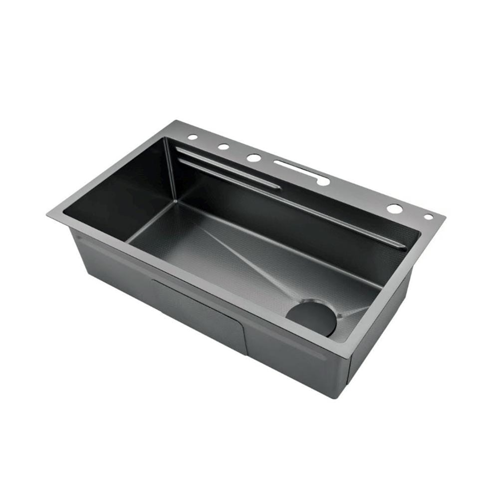 ซิงค์ฝัง 1 หลุม S-FLO NL0005 7546 SM01-B สีดำ
