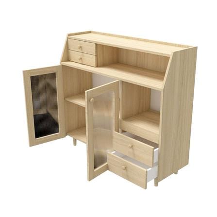 ตู้เตี้ยบานผสม SB FURNITURE MIZU 19215939 120 ซม. สีไม้อ่อน_2