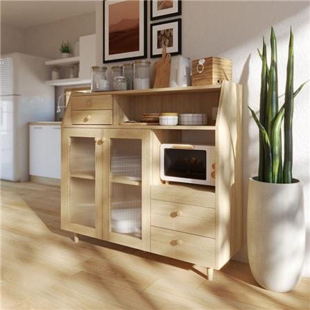 ตู้เตี้ยบานผสม SB FURNITURE MIZU 19215939 120 ซม. สีไม้อ่อน_4