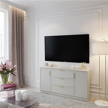 ตู้เตี้ยบานผสม SB FURNITURE QUINN 19239999 150 ซม. สีเทา_3
