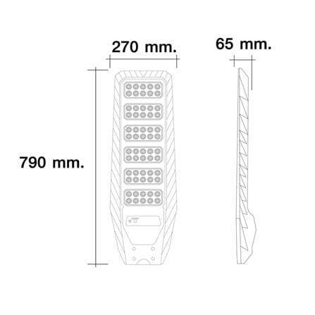ไฟถนน SOLAR HI-TEK HFSSX 500 วัตต์ DAYLIGHT สีดำ_6