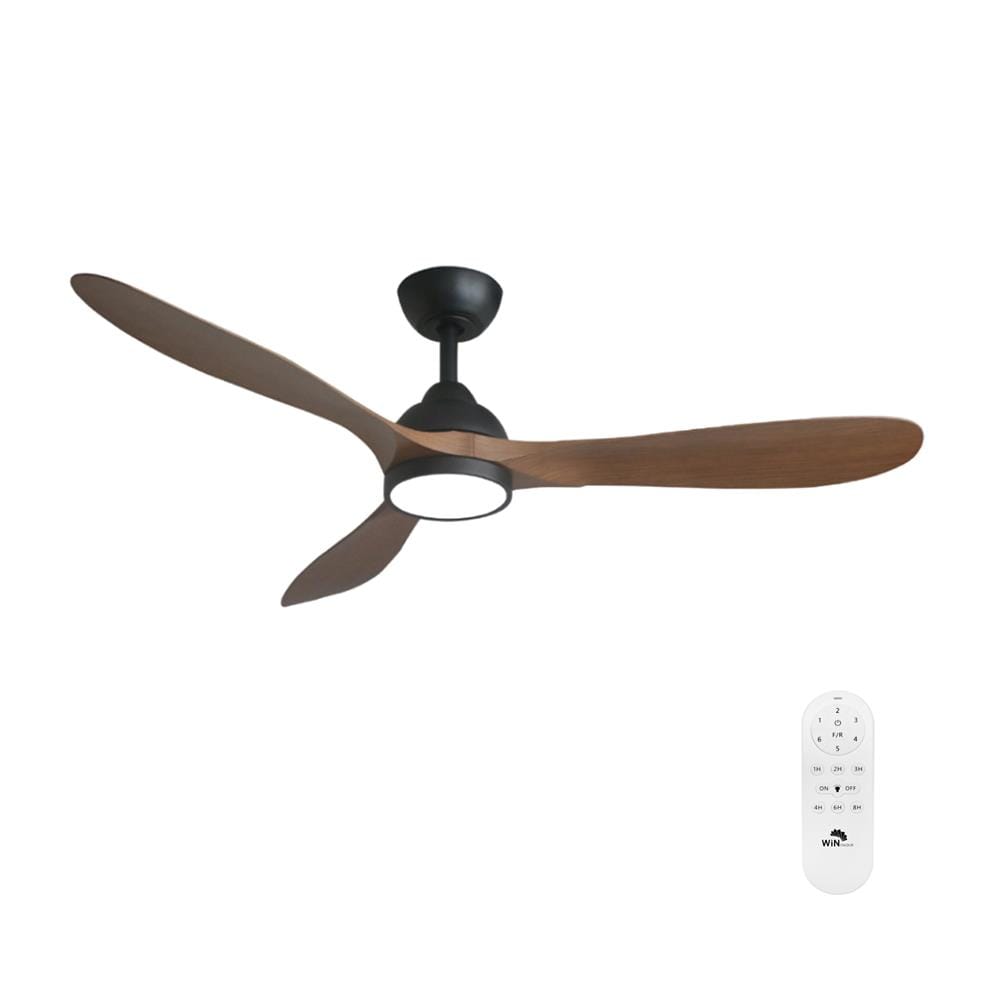 พัดลมโคมไฟ LED WINFAVOUR WFDC52/DC87(MBK) 52 นิ้ว 24 วัตต์ DAYLIGHT/COOL WHITE/WARM WHITE สีดำ/น้ำตาล