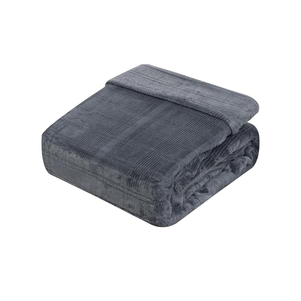 ผ้าห่ม BENETTA WINNIE 70x90 นิ้ว สี DARK GREY_1