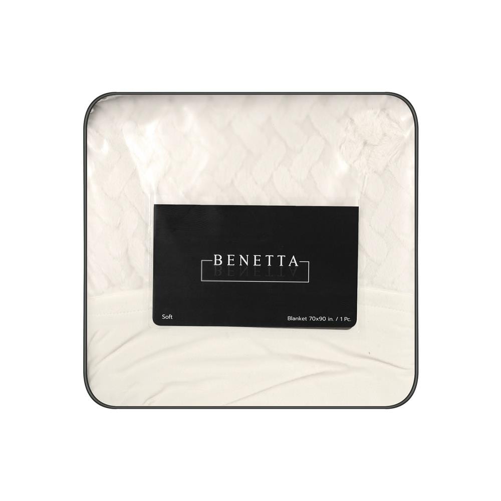 ผ้าห่ม BENETTA MILLY 70x90 นิ้ว สี CREAM