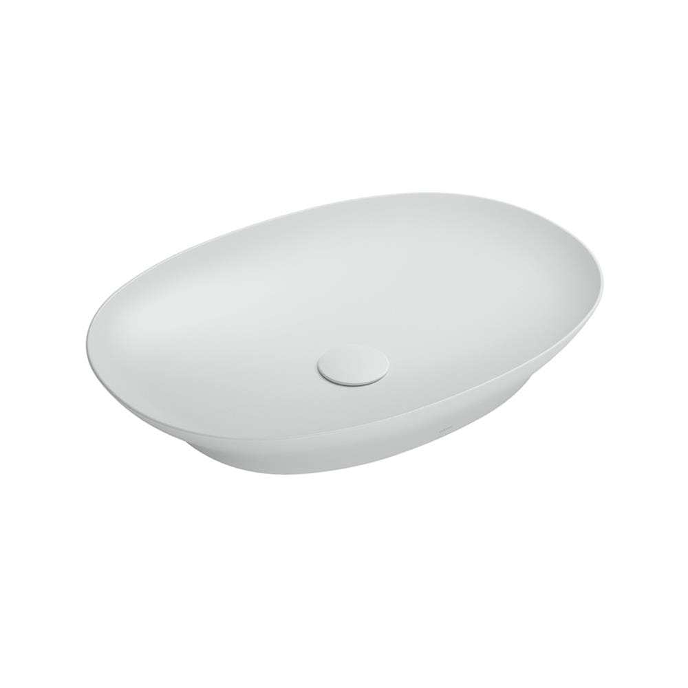 อ่างล้างหน้าวางบนเคาน์เตอร์ TOTO LW4706-MW สีขาว