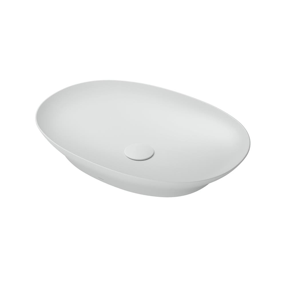 อ่างล้างหน้าวางบนเคาน์เตอร์ TOTO LW4706-MW สีขาว