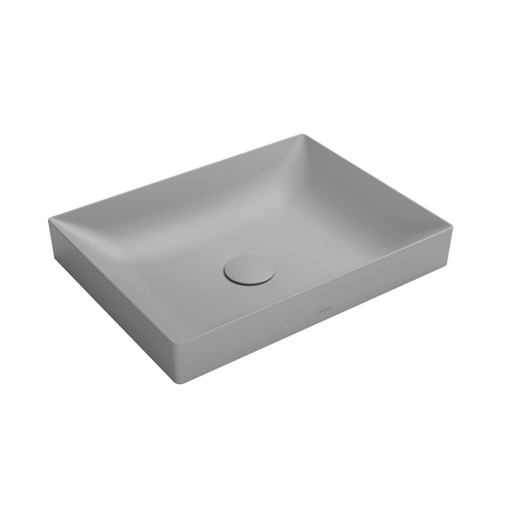 อ่างล้างหน้าวางบนเคาน์เตอร์ TOTO LW4715R-MGR สีเทา