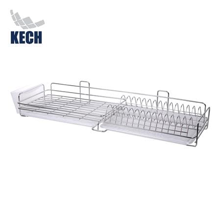 ชั้นคว่ำจานติดผนังสเตนเลส 304 80 ซม. KECH METAL_0