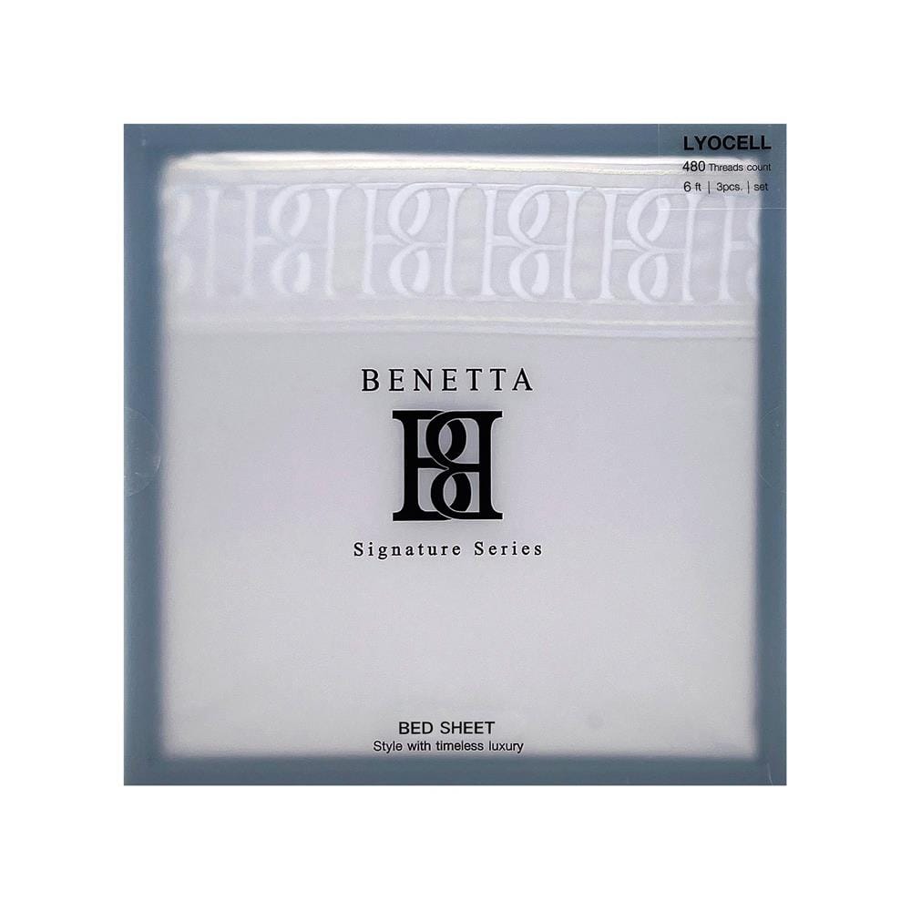 ชุดผ้าปูที่นอน 6 ฟุต (ชุด 3 ชิ้น) BENETTA CLASSIC สี GREY