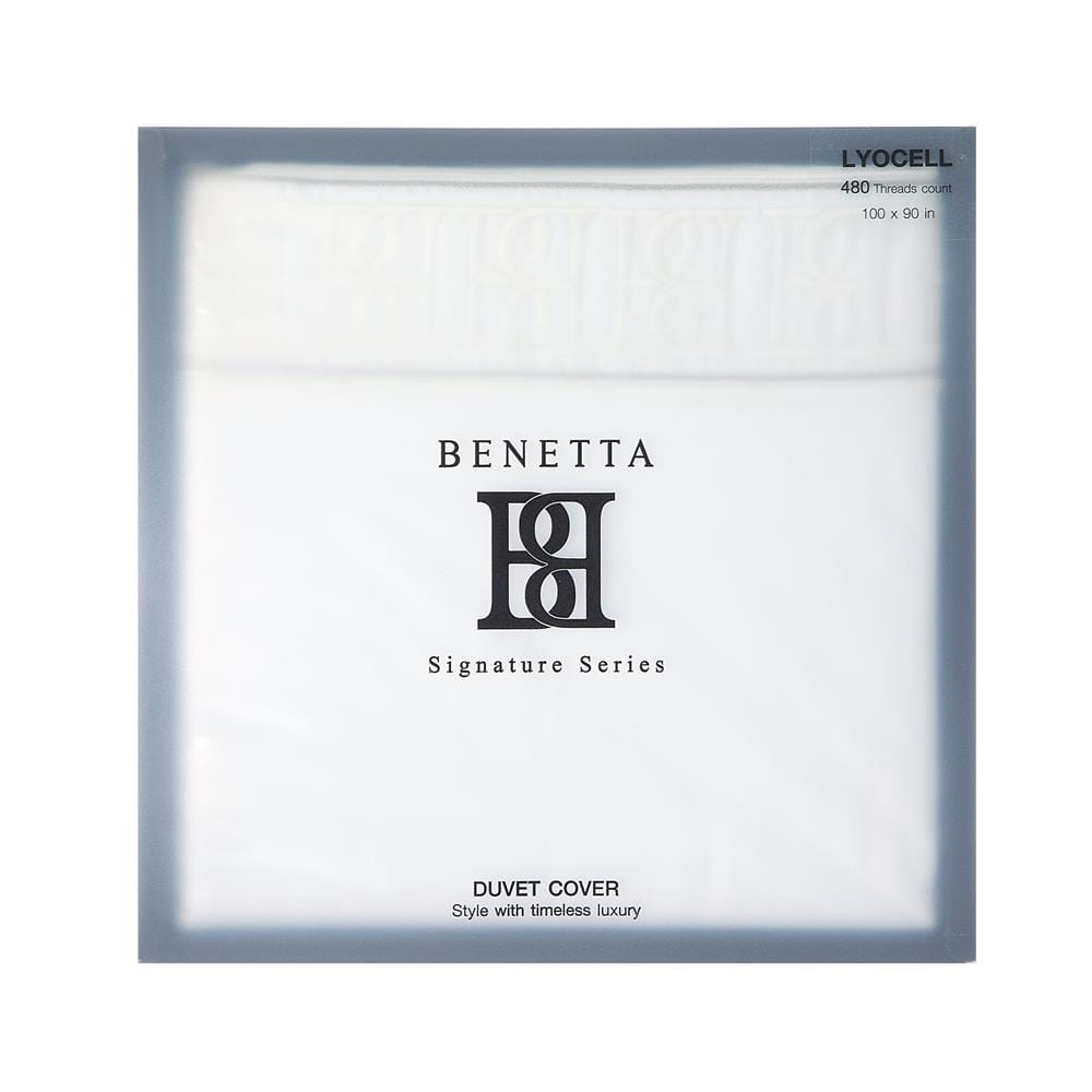 ปลอกผ้านวม BENETTA CLASSIC 100x90 นิ้ว สี WHITE