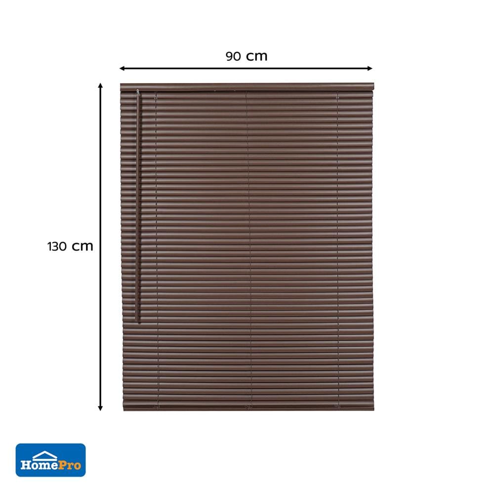 มู่ลี่ไวนิล HOME LIVING STYLE CORDLESS 90x130 ซม. สีน้ำตาลเข้ม