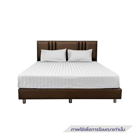ผ้าปูที่นอน PICASSO COTTON STRIPE 630TC 72x78 นิ้ว สี WHITE_1