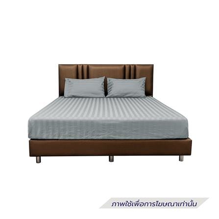 ผ้าปูที่นอน PICASSO COTTON STRIPE 630TC 72x78 นิ้ว สี GREY_1