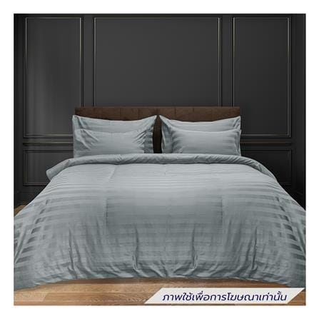 ผ้าปูที่นอน PICASSO COTTON STRIPE 630TC 60x78 นิ้ว สี GREY_0