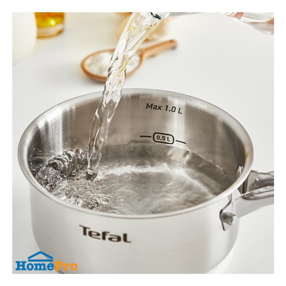 หม้อด้ามพร้อมฝาแก้ว 14 ซม. TEFAL MINIS INOX-STAINLESS STEEL IH