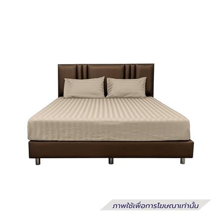 ผ้าปูที่นอน PICASSO COTTON STRIPE 630TC 42x78 นิ้ว สี BROWN_1