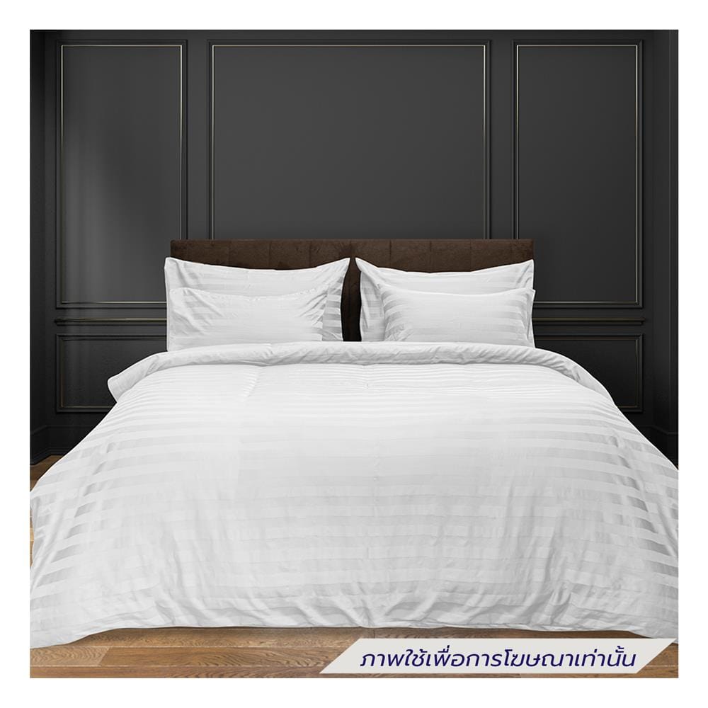 ผ้าปูที่นอน PICASSO COTTON STRIPE 760TC 72x78 นิ้ว สี WHITE
