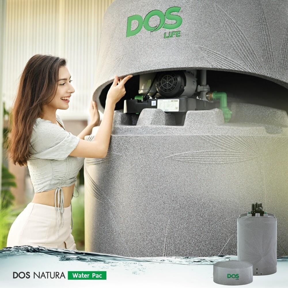 ถังเก็บน้ำ DOS WATER PAC NSN 1000 ลิตร+ปั๊ม SCALA3-35 450 วัตต์+เครื่องกรองน้ำใช้ DUPONT สีเทา