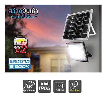 สปอตไลท์ SOLAR HI-TEK HFSF120W 120 วัตต์ DAYLIGHT สีดำ (1 แถม 1)_6