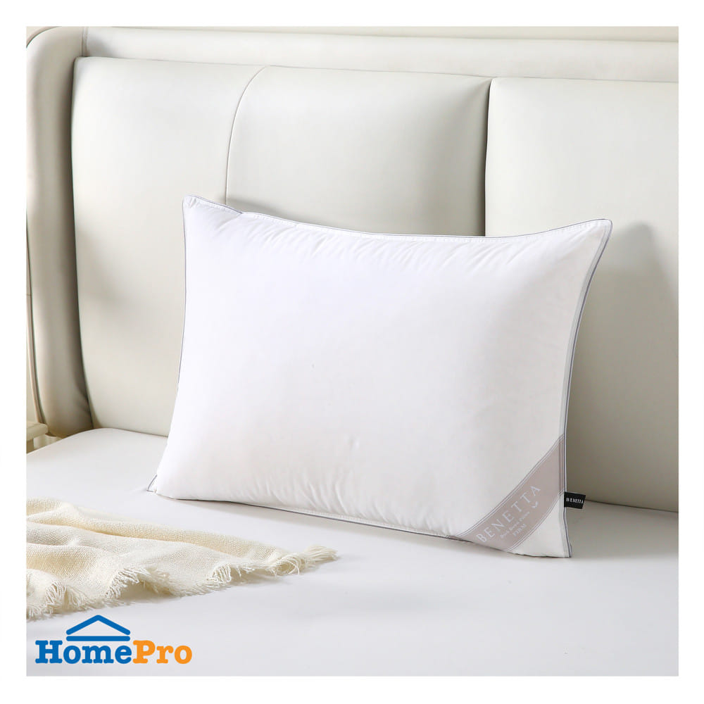 หมอนหนุน ขนเป็ด BENETTA DUCK DOWN FIRM 50x70 ซม. สีขาว