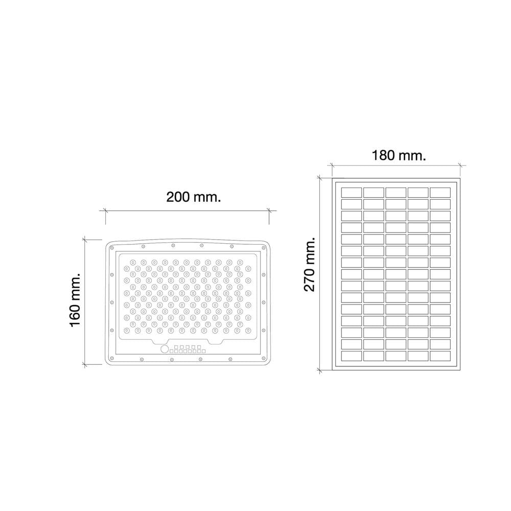 สปอตไลท์ SOLAR HI-TEK HFSF80W 80 วัตต์ DAYLIGHT สีดำ (1 แถม 1)