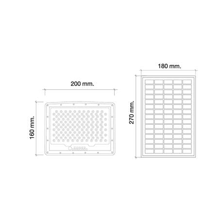 สปอตไลท์ SOLAR HI-TEK HFSF80W 80 วัตต์ DAYLIGHT สีดำ (1 แถม 1)_6