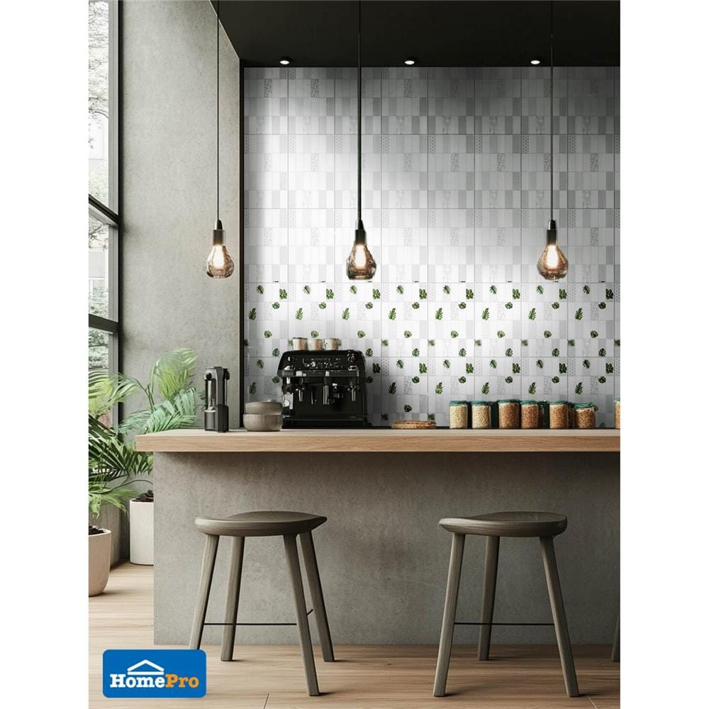 กระเบื้องผนัง 25x40 ซม. ภูผา อัลเทีย เดคโค่ ไวท์ A 1 ตร.ม.