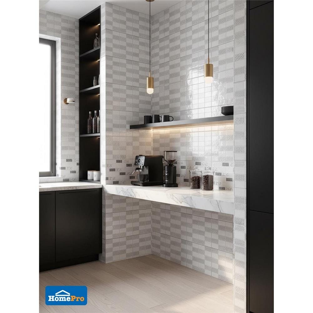 กระเบื้องผนัง 25x40 ซม. ภูผา เดนิส ไวท์ A 1 ตร.ม.