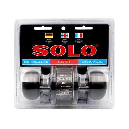 ลูกบิดประตู หัวจัน SOLO 94 D-222 BP สีดำ_5
