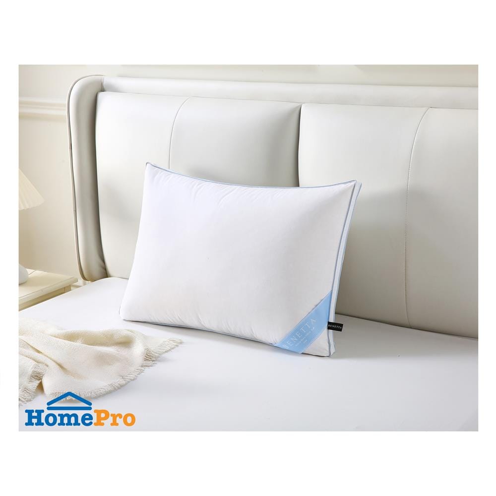 หมอนหนุน BENETTA HYBRID DOWN FRIM 50x70 ซม. สี WHITE