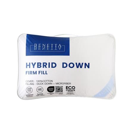 หมอนหนุน BENETTA HYBRID DOWN FRIM 50x70 ซม. สี WHITE_3