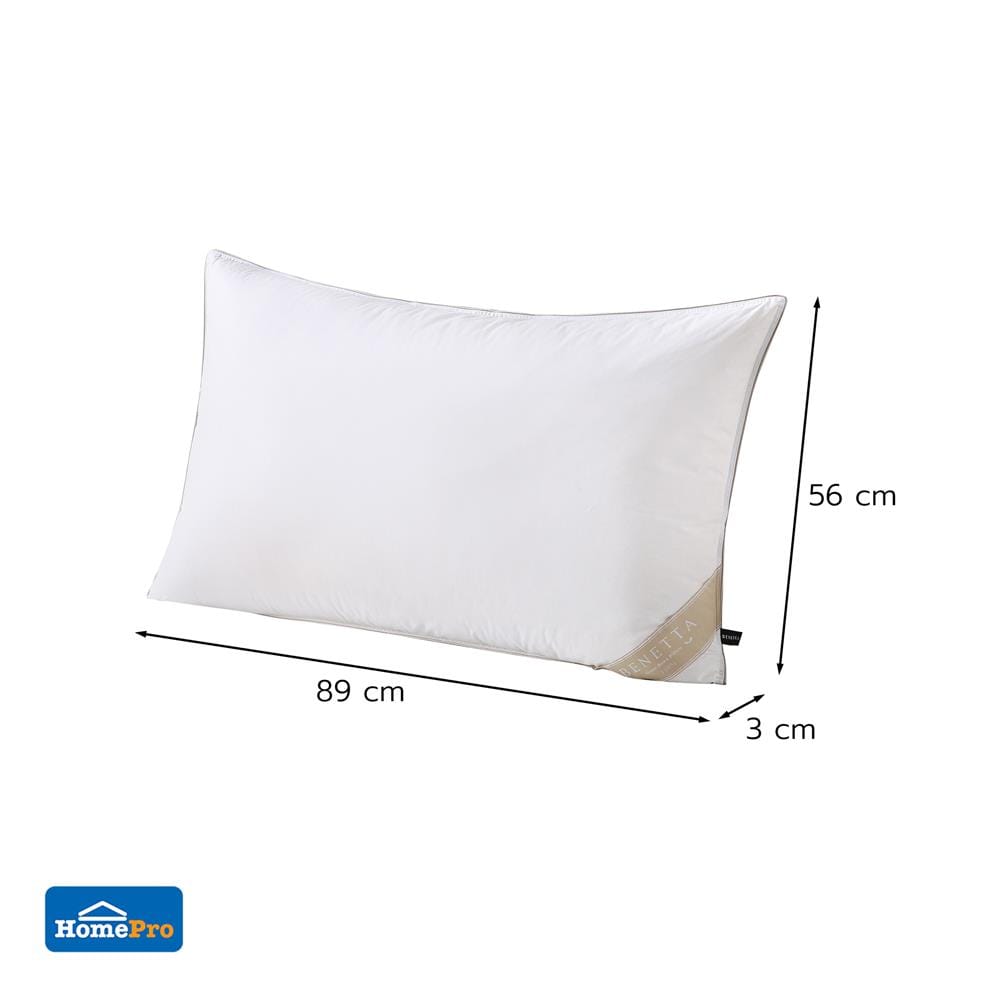 หมอนหนุน ขนห่าน BENETTA EXTRA GOOSE DOWN FIRM 22x35 นิ้ว สีขาว