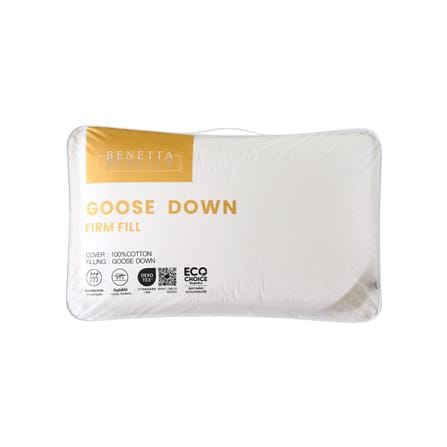 หมอนหนุน ขนห่าน BENETTA EXTRA GOOSE DOWN FIRM 22x35 นิ้ว สีขาว_4