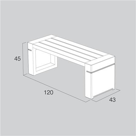 ม้านั่งสนาม BUA DESIGN BUASTONE 6.0 สีธรรมชาติ_2