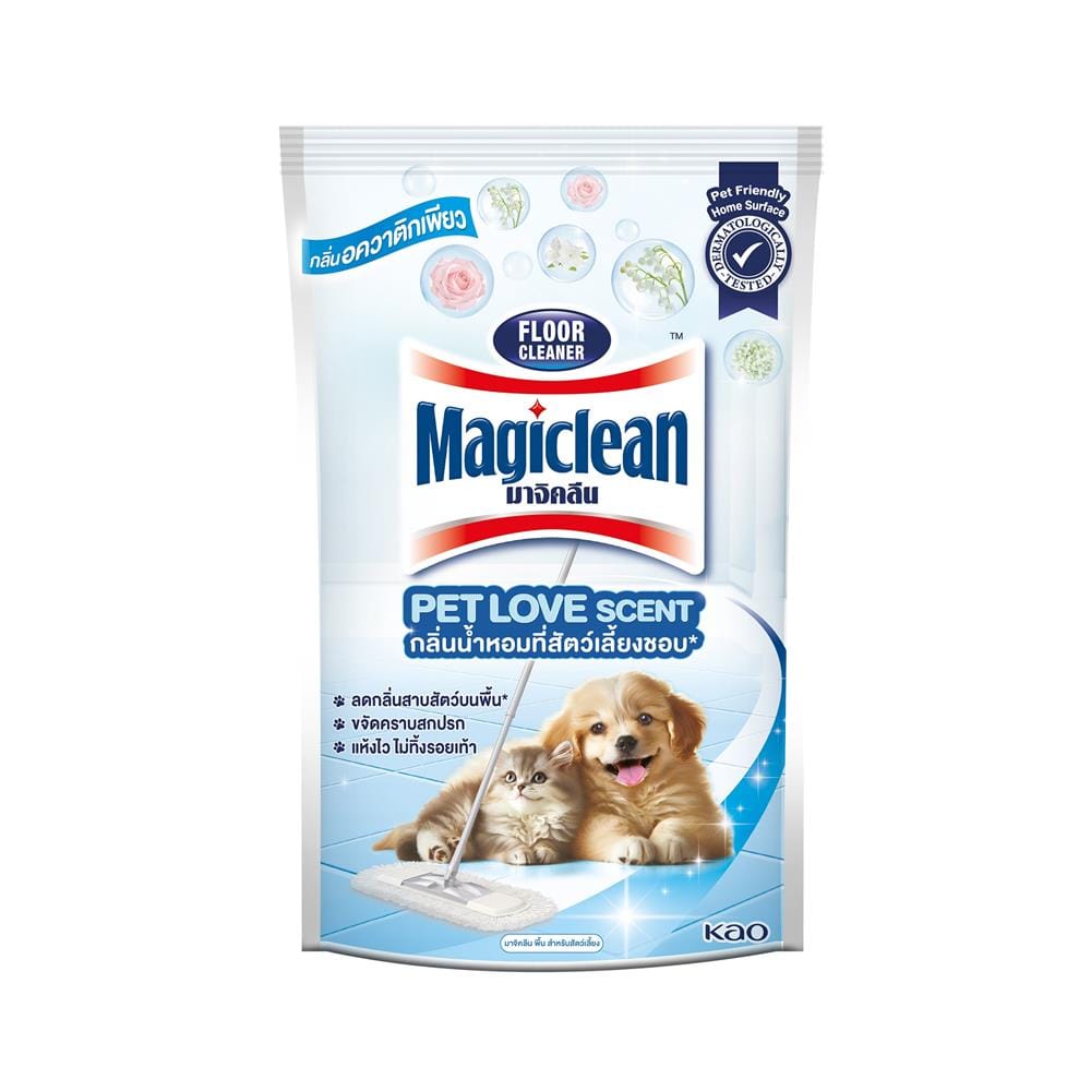 รีฟิลน้ำยาทำความสะอาดพื้นสำหรับสัตว์เลี้ยง MAGICLEAN 650 มล. AQUATIC PURE
